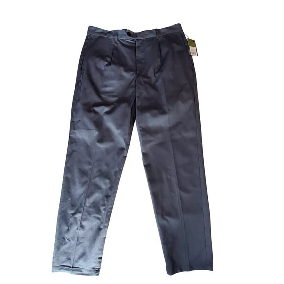 Goosellow Other - Good Fellow Pleated Trouser Mens Cotton Stretch Slim Tapered Leg Chinos W36 L32